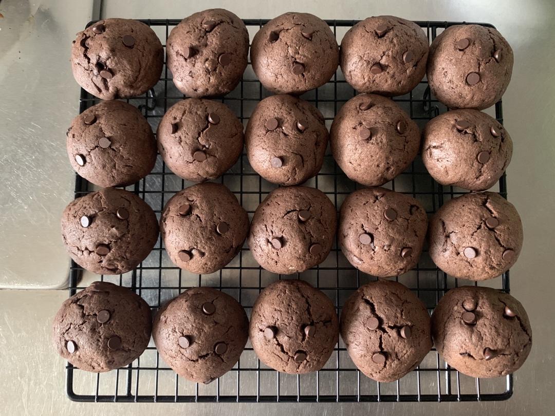 可可麻薯软曲奇饼干巧克力豆木薯粉版无糯米粉无淀粉