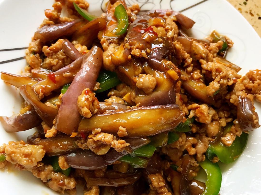 红烧肉沫茄子