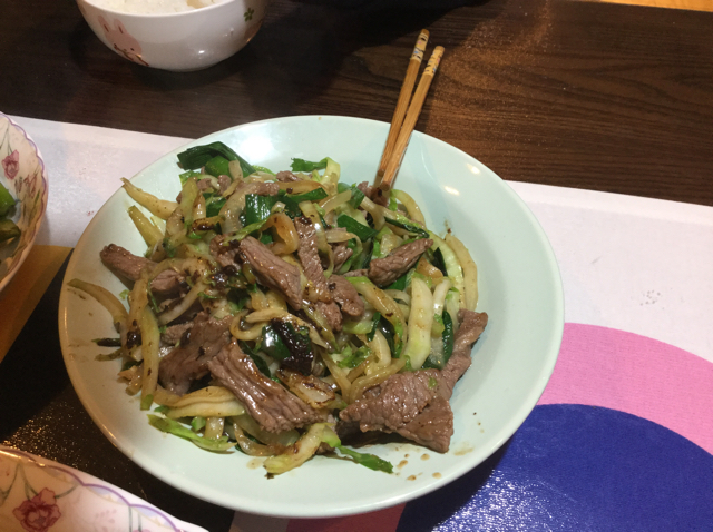 白菜帮炒牛柳
