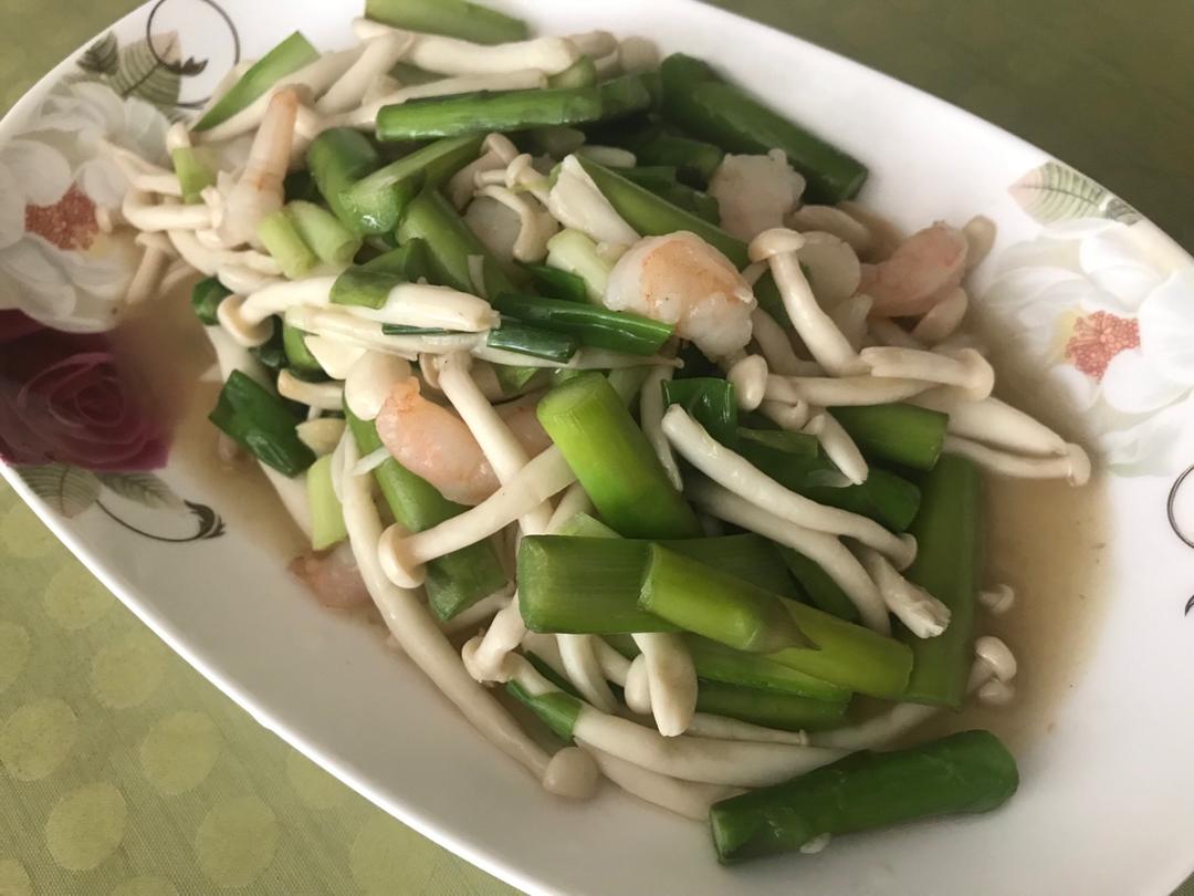 鲜虾芦笋白玉菇