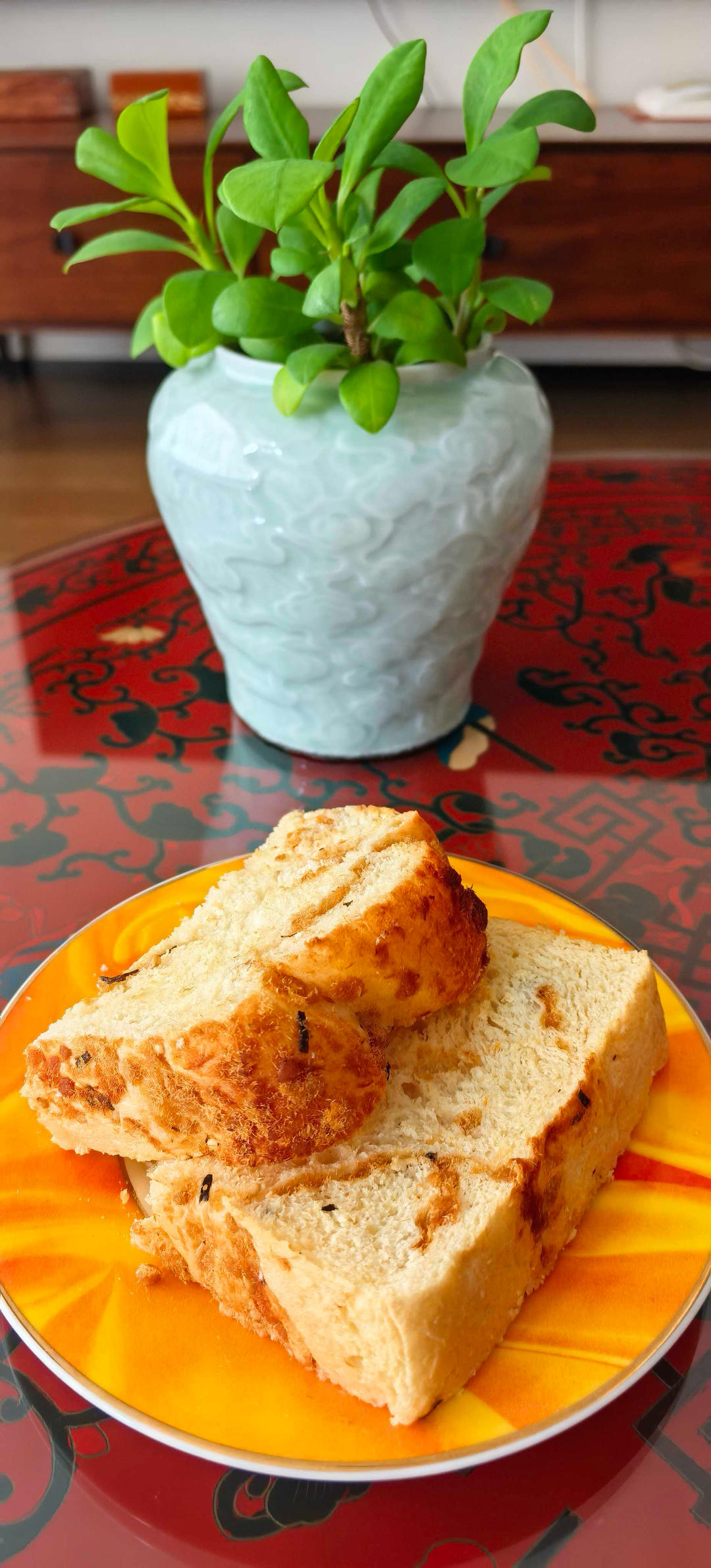 香葱肉松吐司