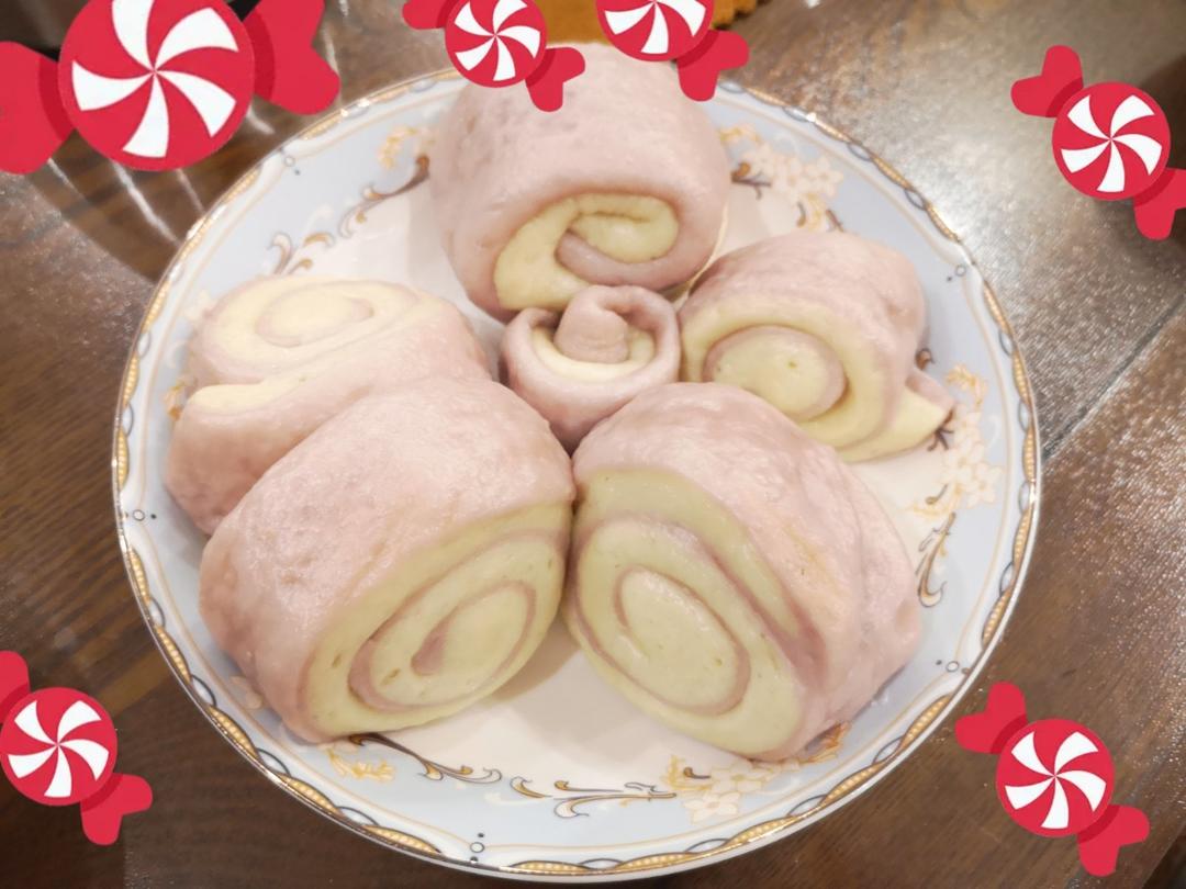 紫薯双色馒头