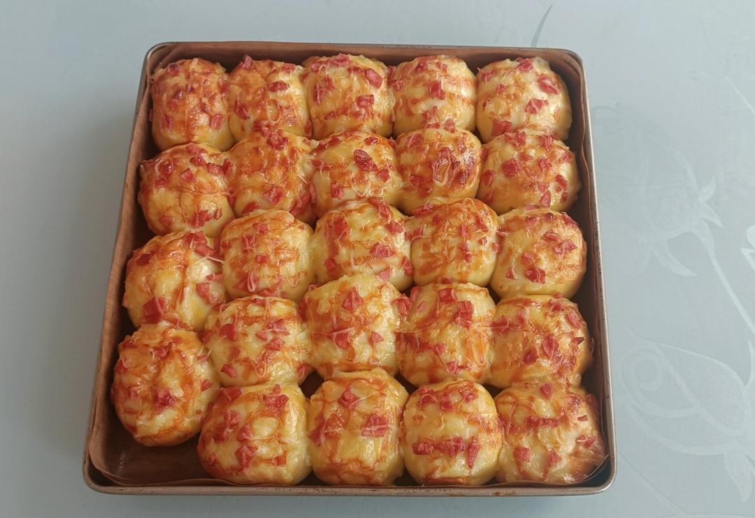 肉松芝士小餐包🍞，咸香松软，新手一次成功✅