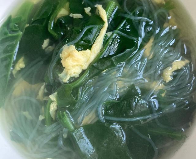 快手轻食菠菜粉丝汤的做法