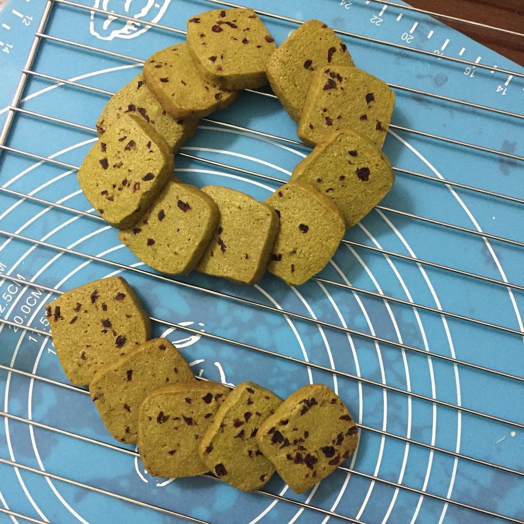 抹茶蔓越莓饼干