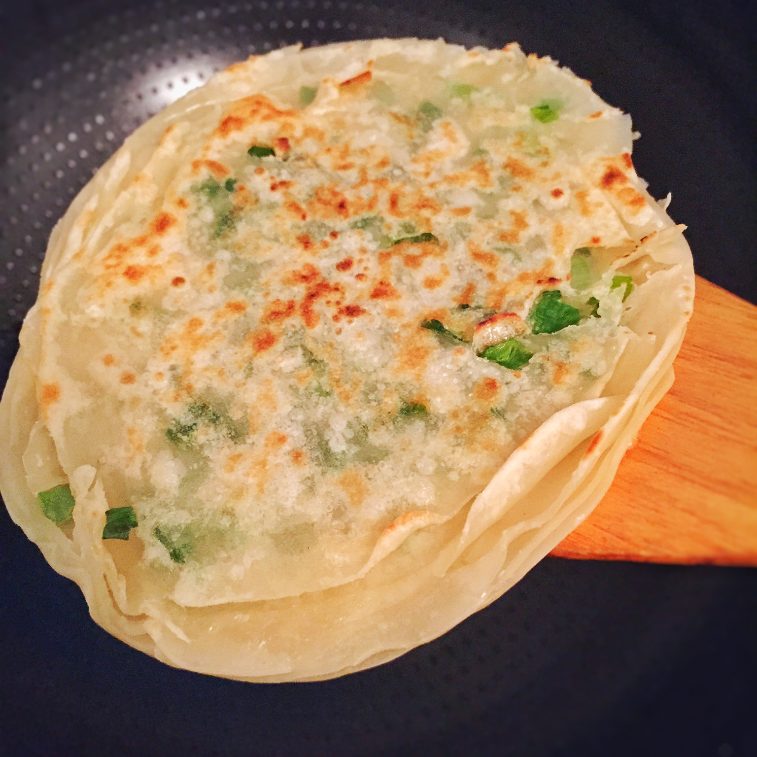 饺子皮葱油饼
