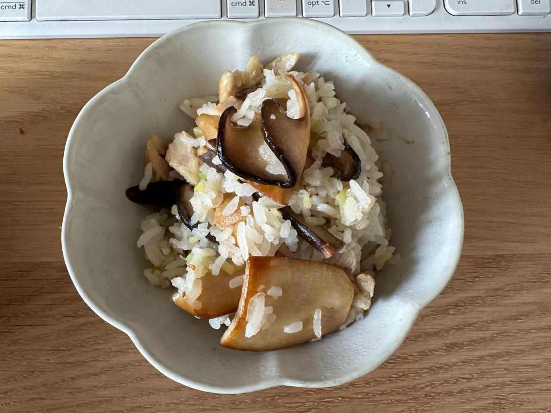 食谱-鸡油杏鲍菇鸡肉煲仔饭