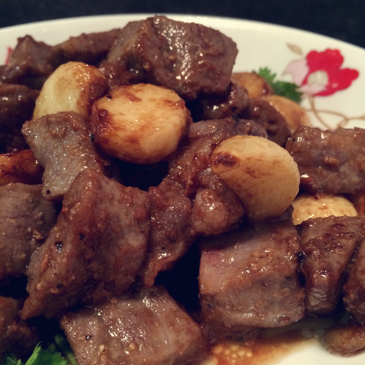 黑蒜子牛肉粒