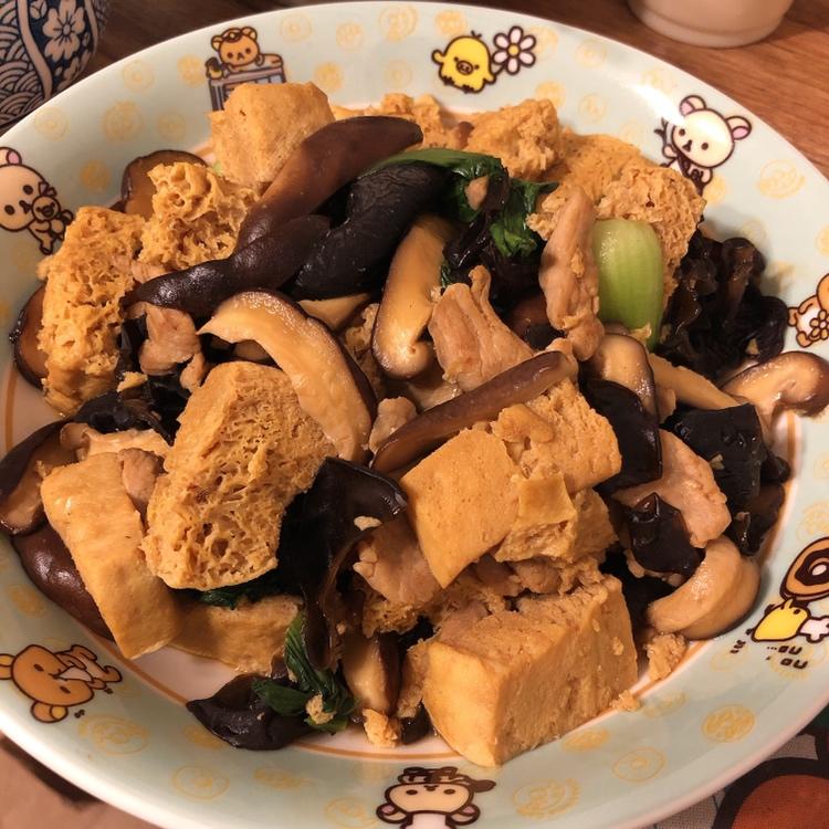 红烧冻豆腐