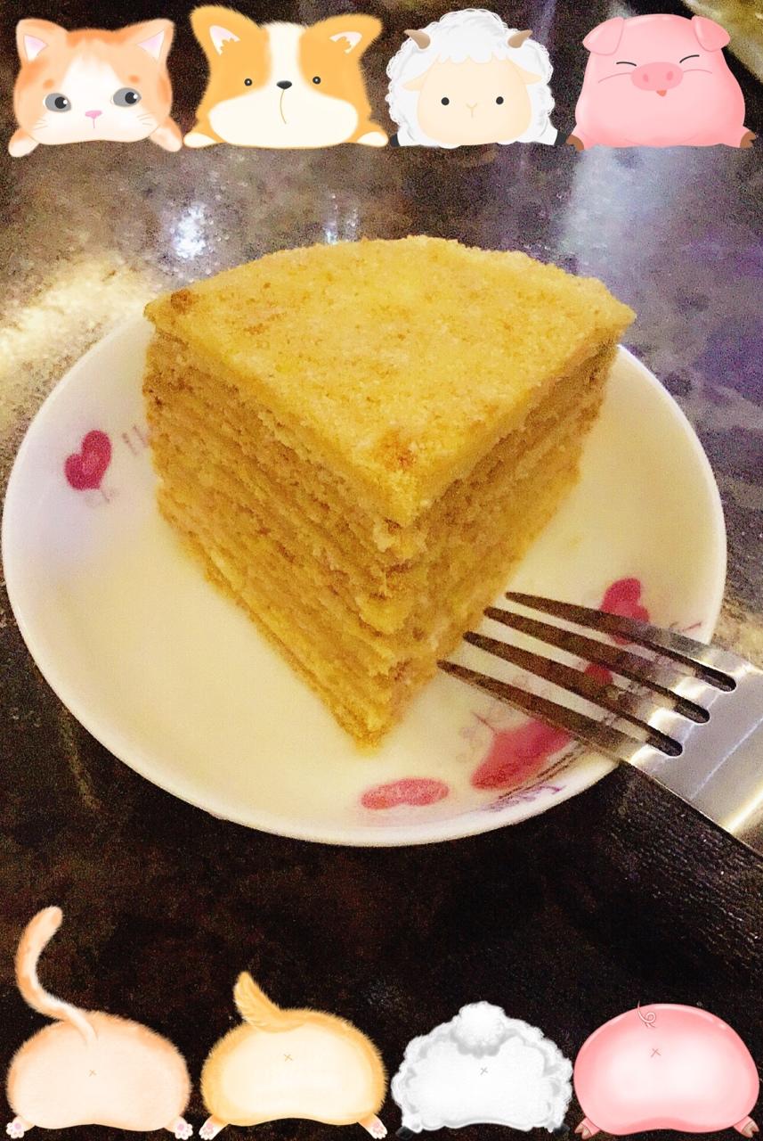 dy7做的俄罗斯蜂蜜蛋糕 千层蛋糕【又名提拉米苏】