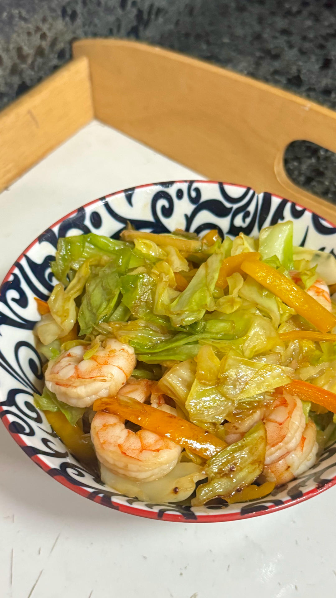 低脂低卡❗️0⃣️难度，Q弹鲜美的包菜炒虾仁❗️