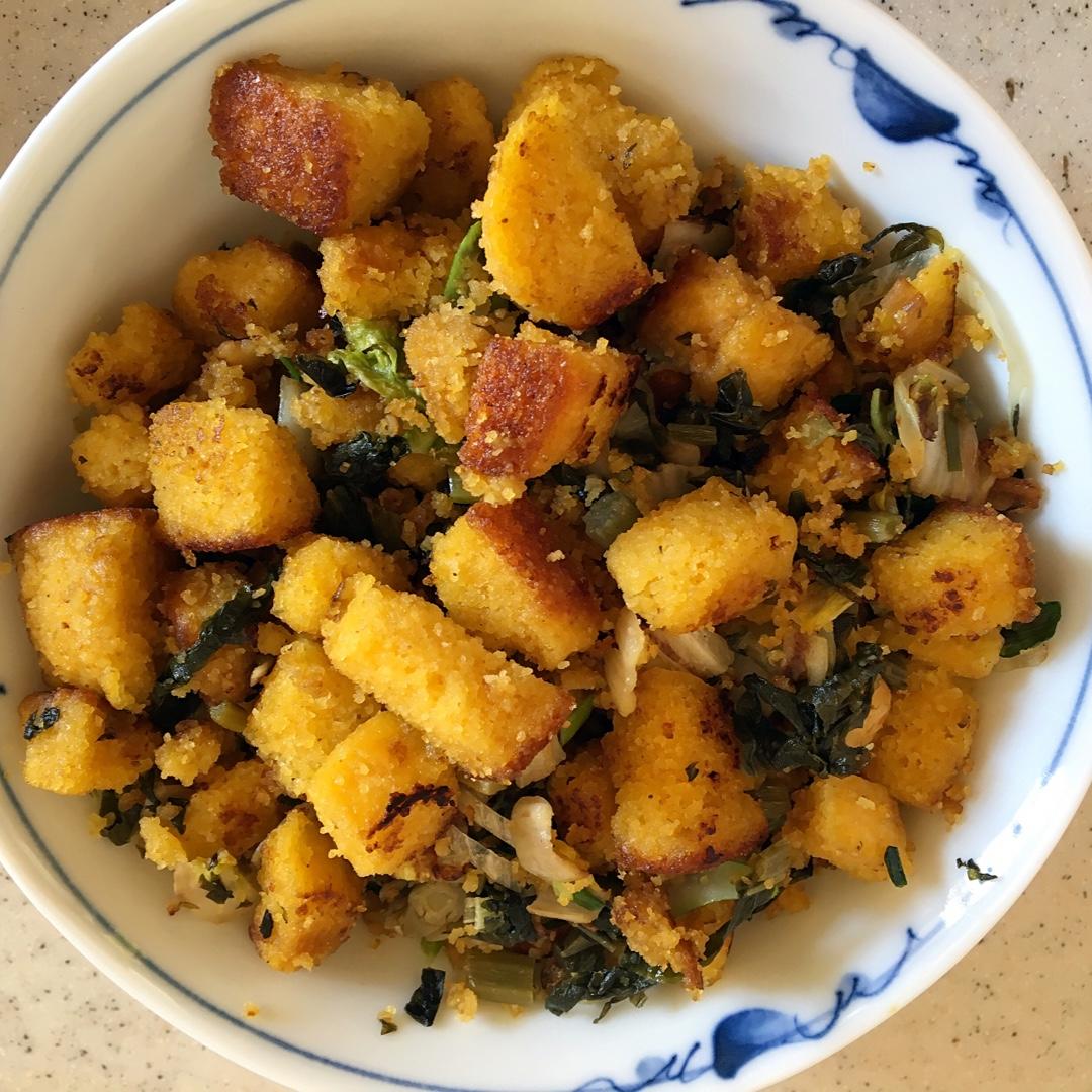 yfang-仰望星空分享作品午餐612017年3月8日炒窝头77白菜汤.