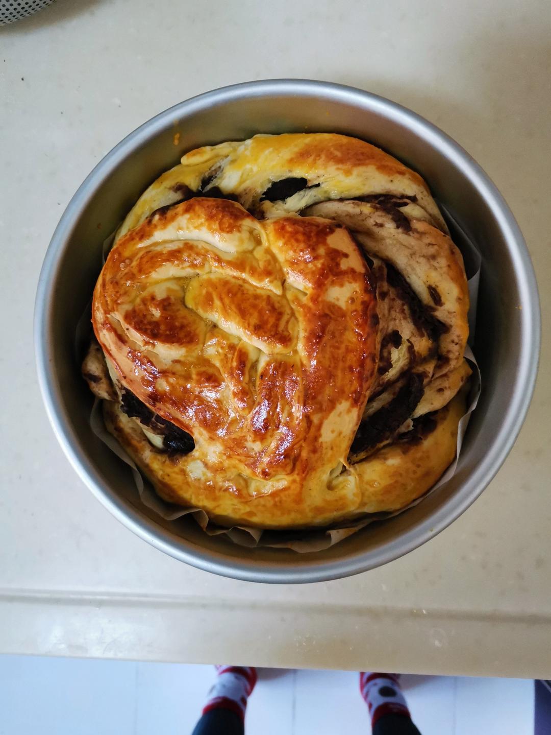 不用下手揉面做豆沙面包