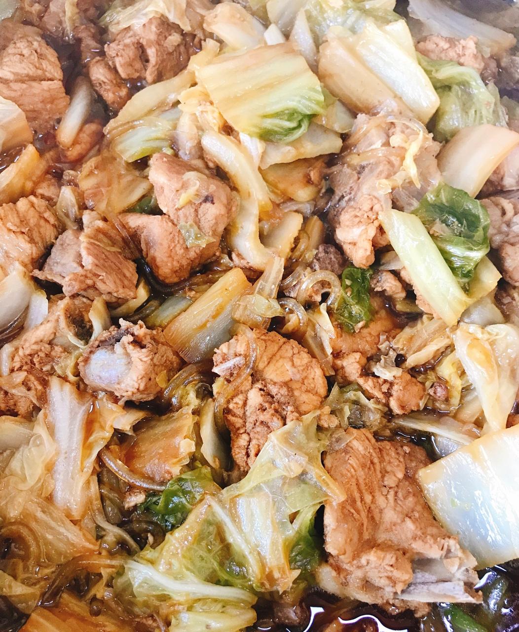 sq的麻麻做的排骨炖大白菜