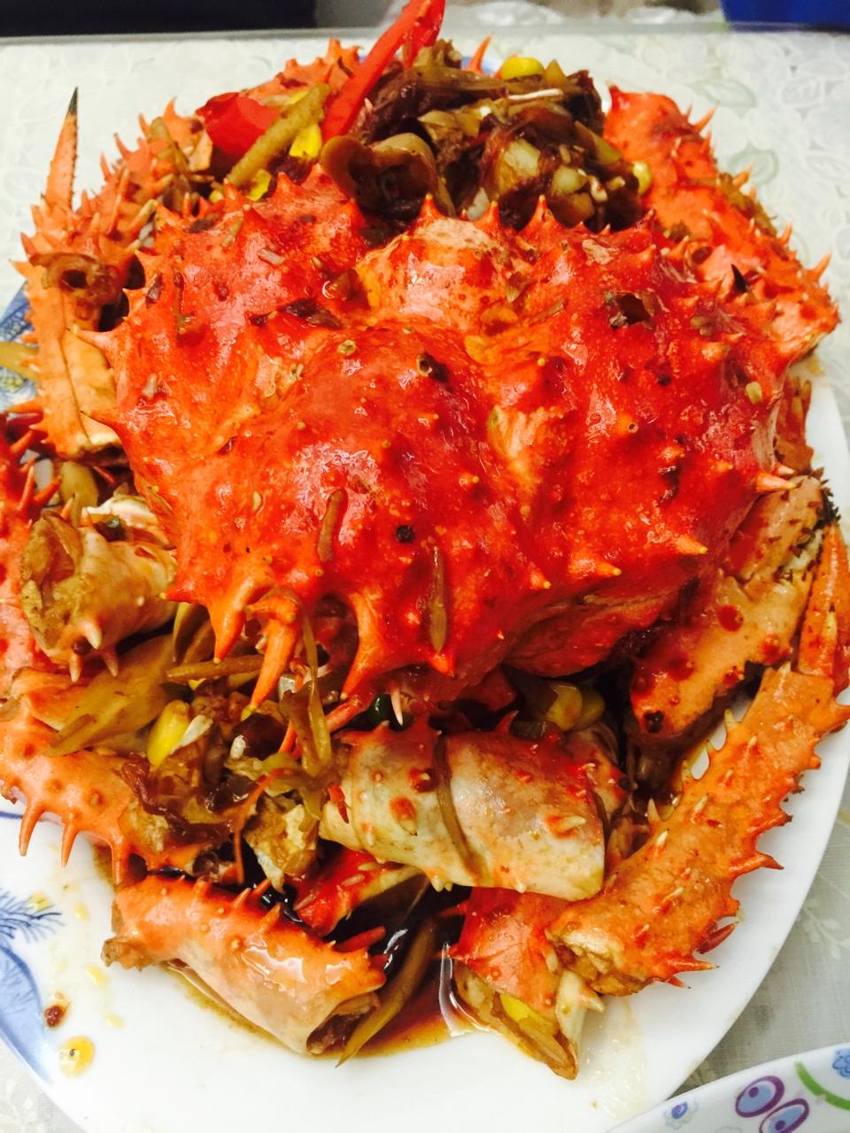 香辣帝王蟹的做法