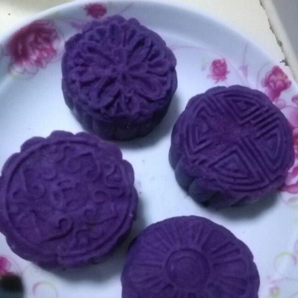 紫薯豆沙饼
