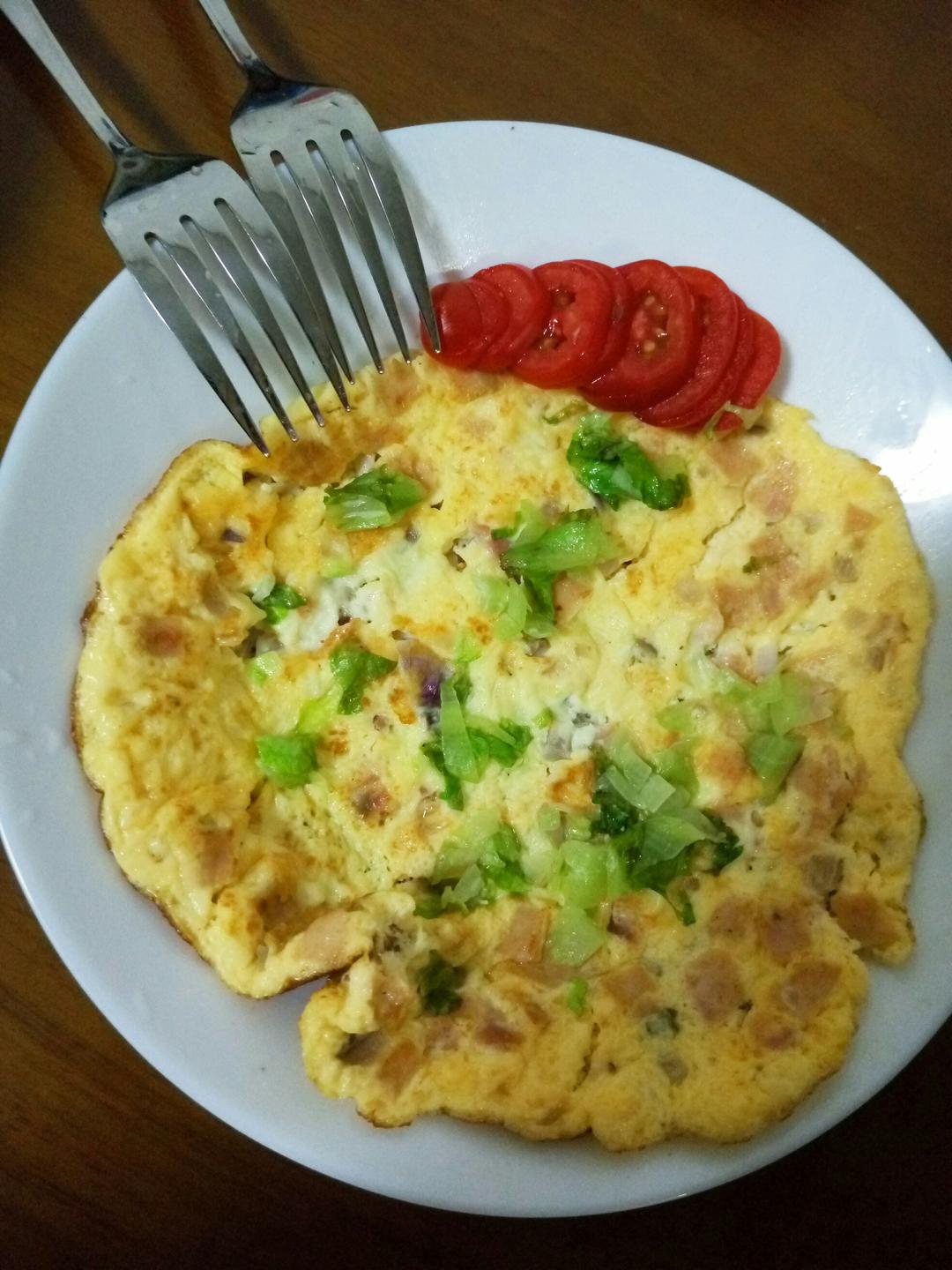 #爱自己，好好吃早餐# 十分钟搞定【芝士蔬菜鸡蛋饼】