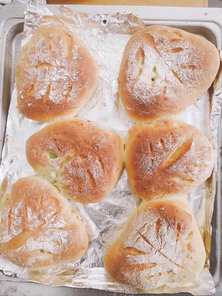 咸香的玉米毛豆软欧包