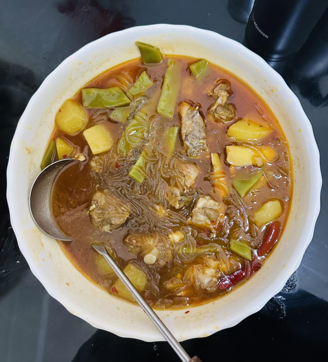 东北名菜——排骨粉条炖豆角