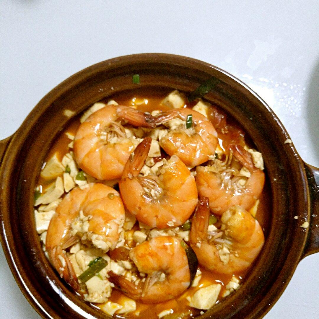 鲜虾豆腐煲（转）