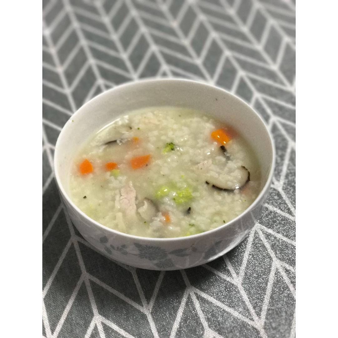 香菇菠菜瘦肉粥