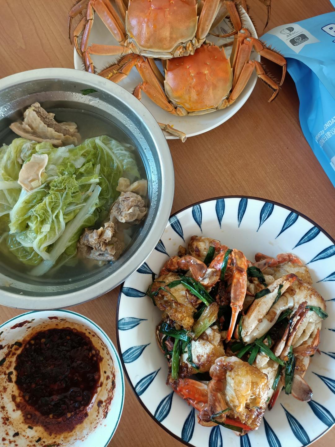 葱姜炒梭子蟹（very easy）