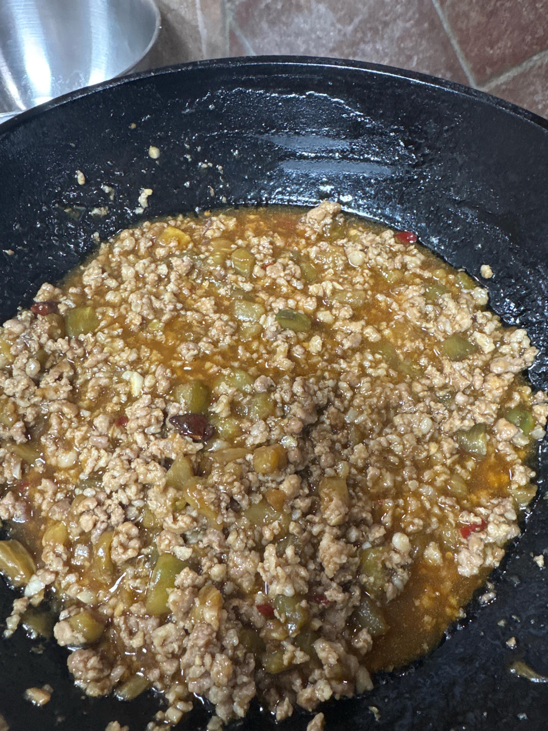 茄丁肉酱打卤面