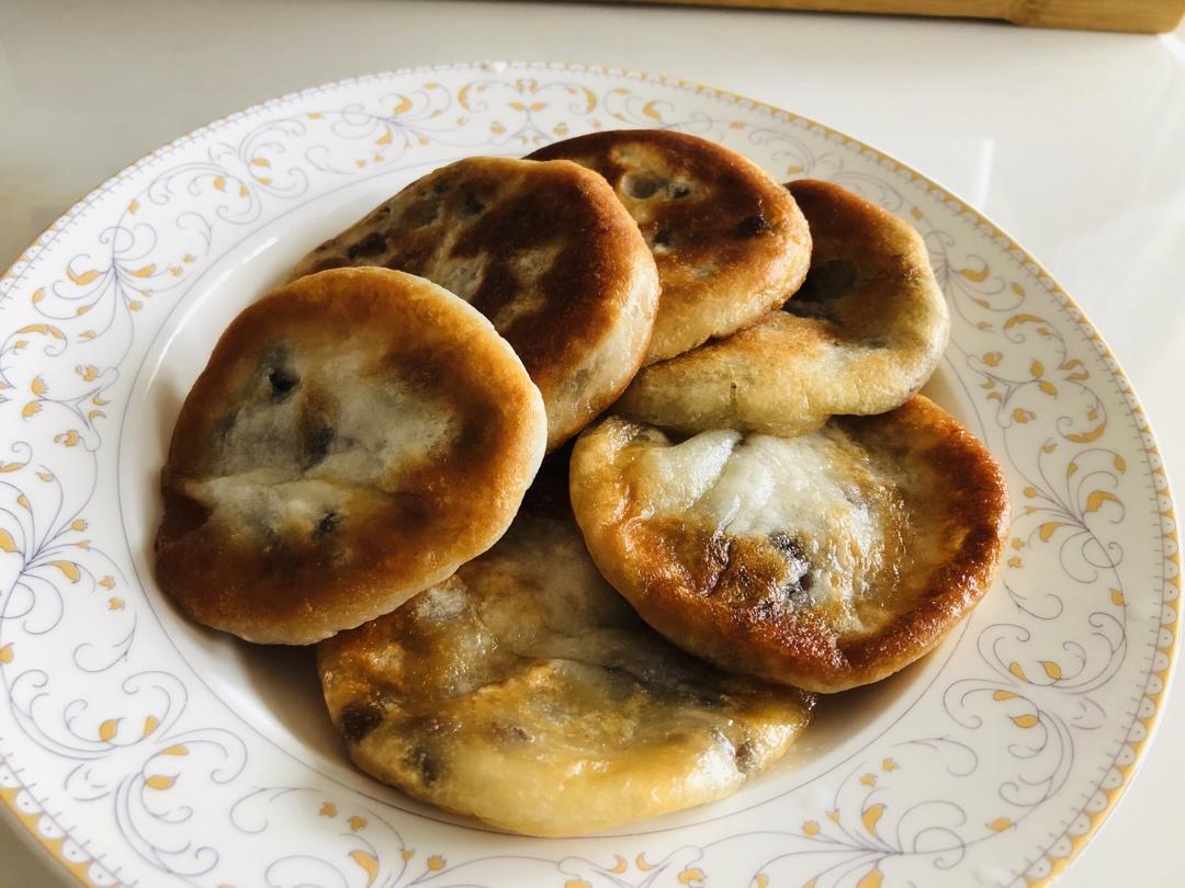 发面糯米豆沙饼