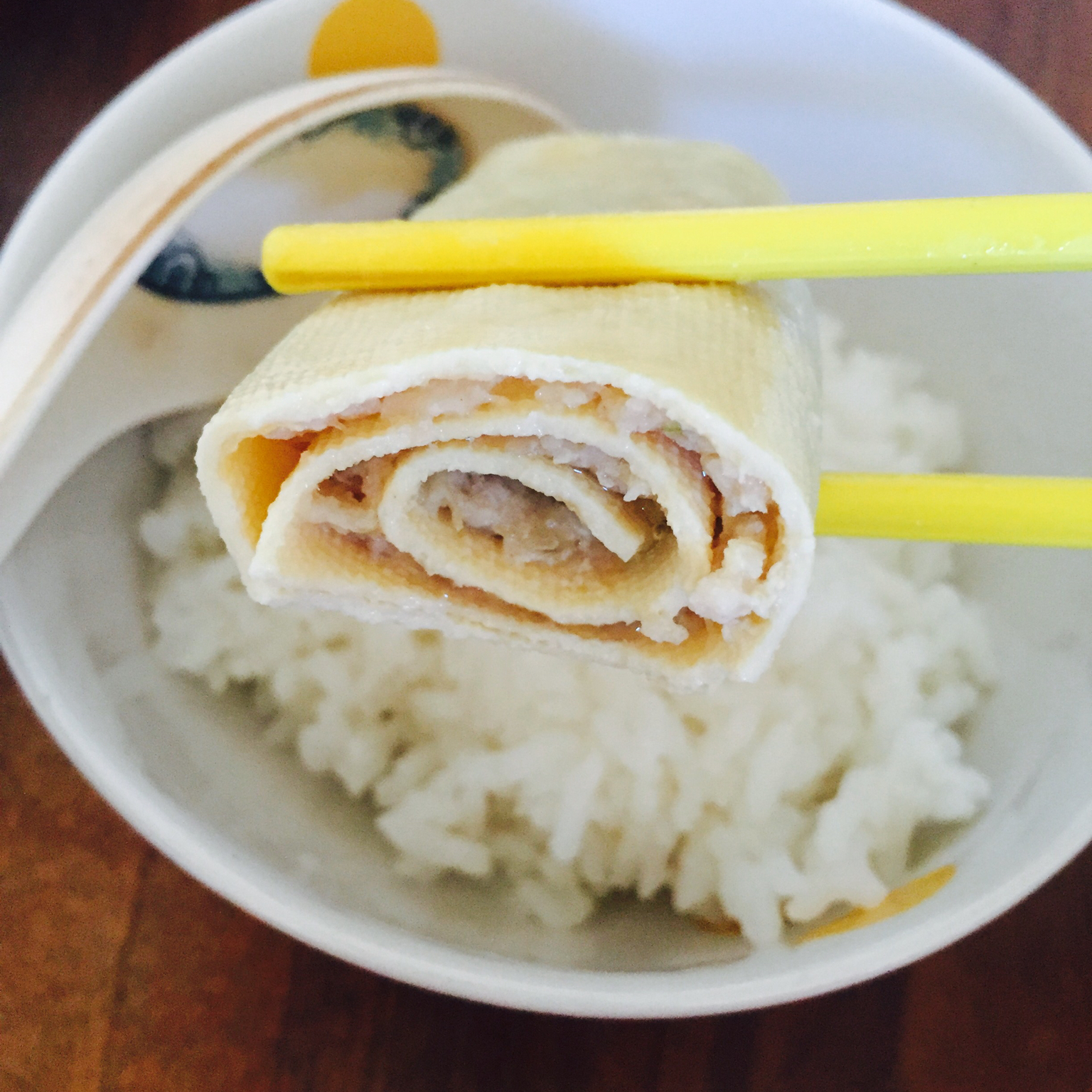 淮山肉末豆皮卷