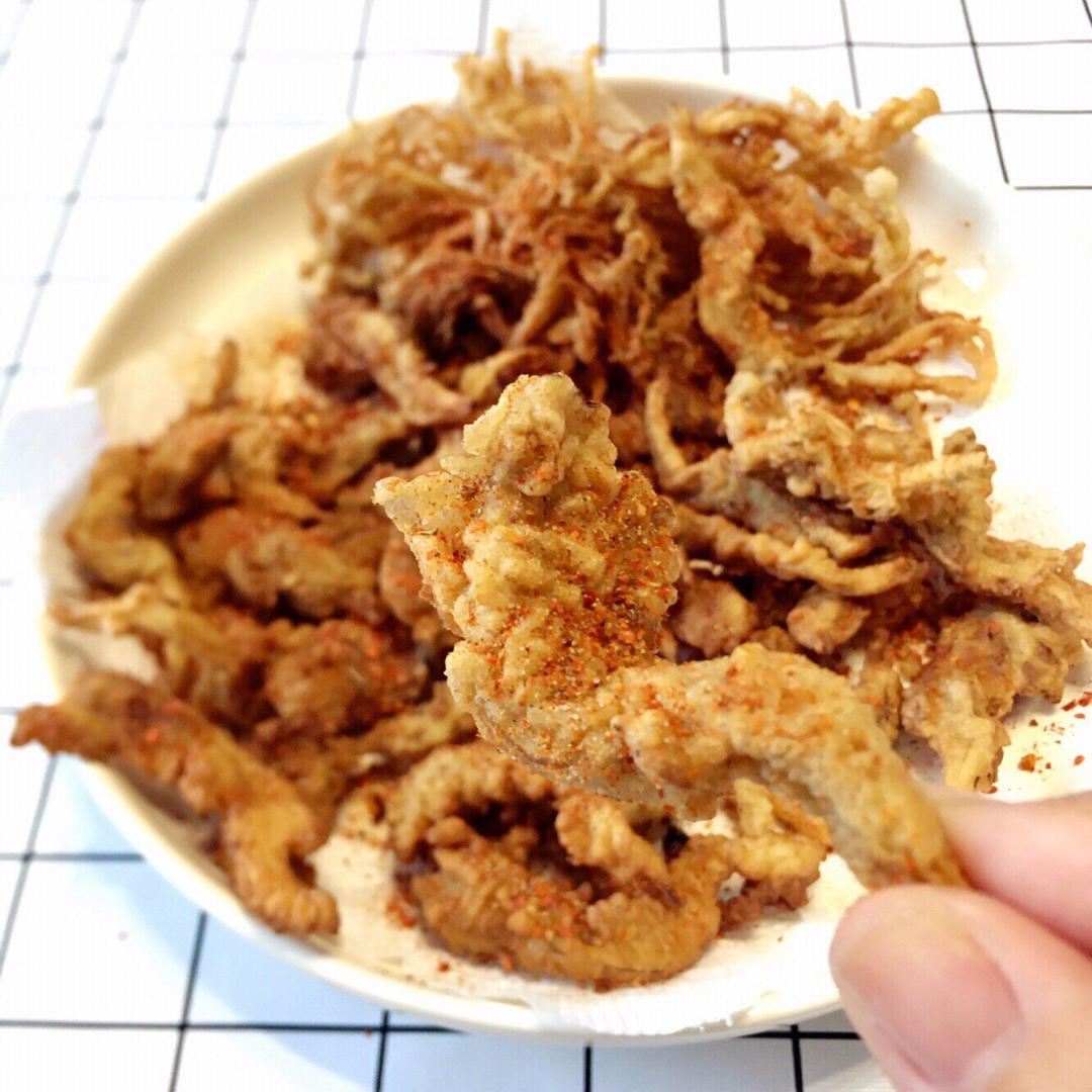 椒盐蘑菇-超好吃的下酒菜