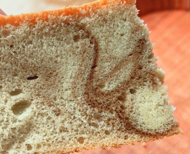 8寸大理石纹咖啡戚风蛋糕的做法