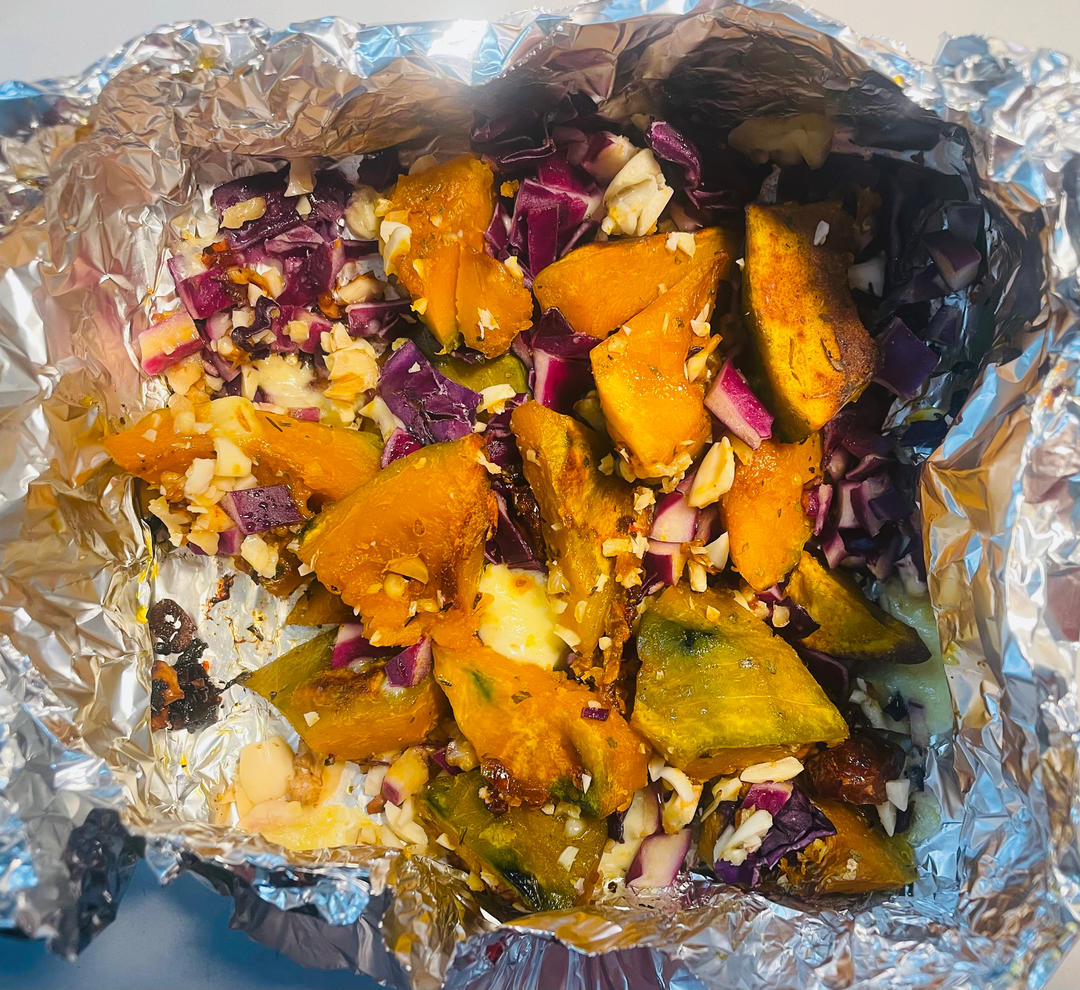 【健康三餐】坚果香烤素奶酪南瓜