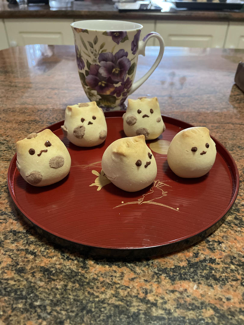 软萌可爱的日式猫咪烧果子 奶香浓郁 超简单