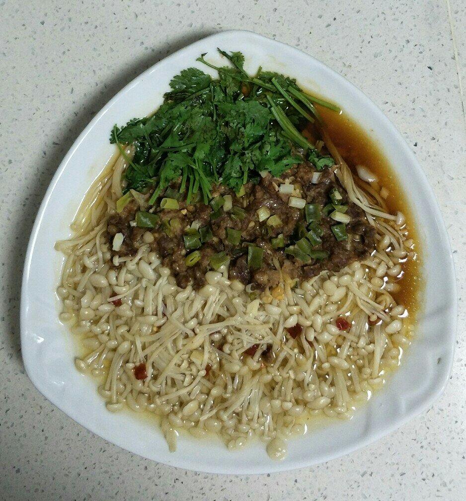 金针菇蒸肉