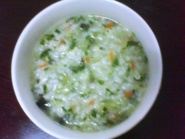 砂锅青菜粥