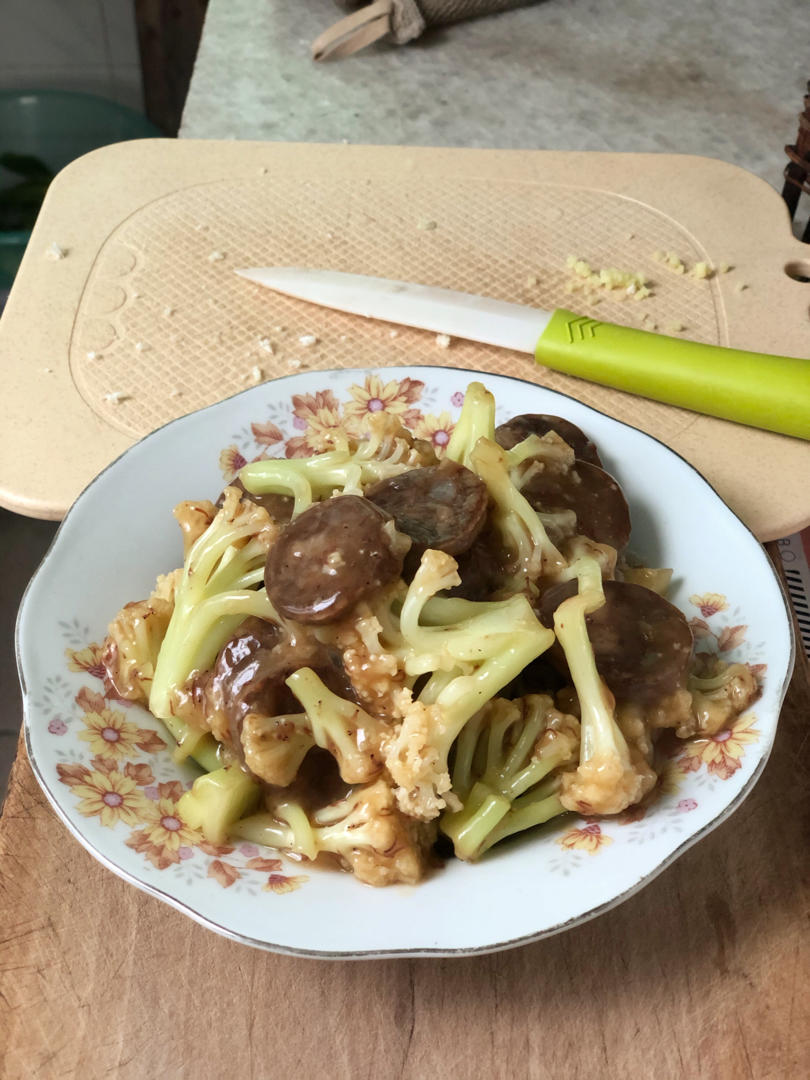 虾酱炒有机花菜