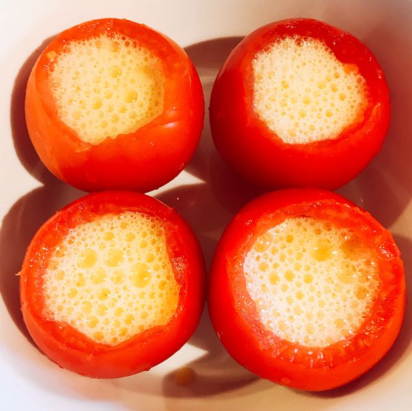 番茄蒸蛋的做法 步骤2