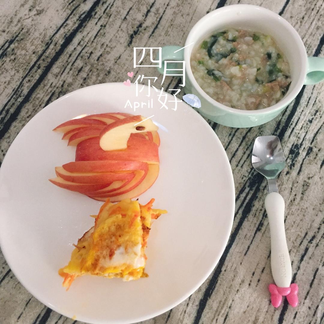 土豆胡萝卜丝煎鸡蛋（鸟巢煎蛋）