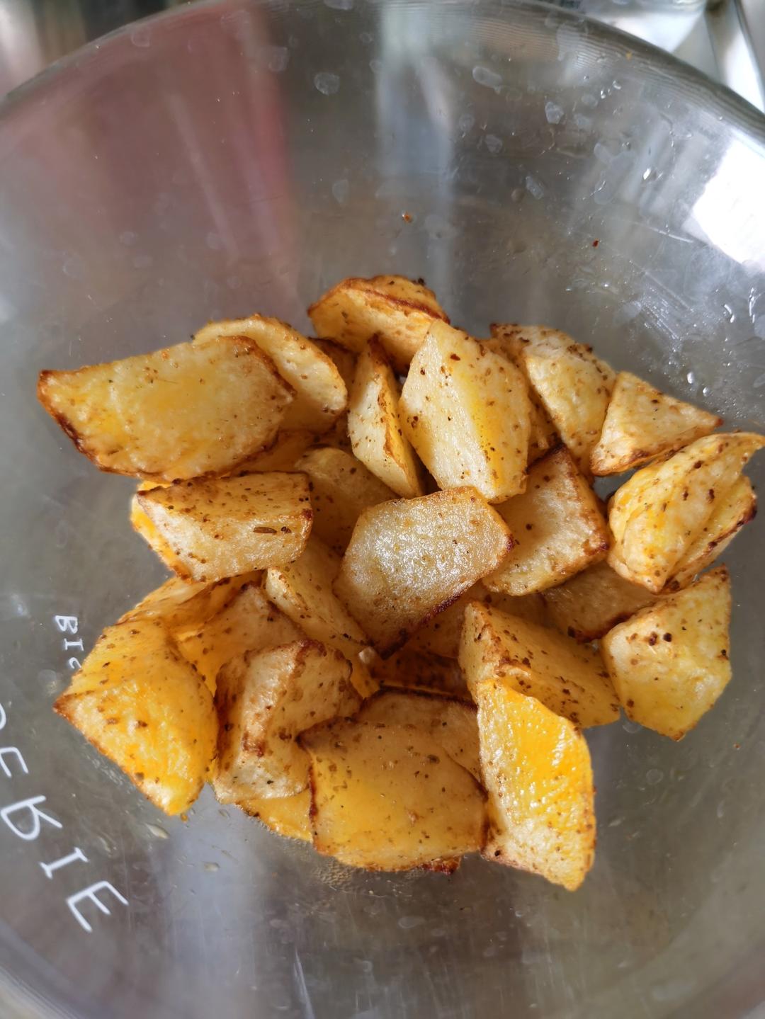 空气炸锅版烤薯角（烤土豆）