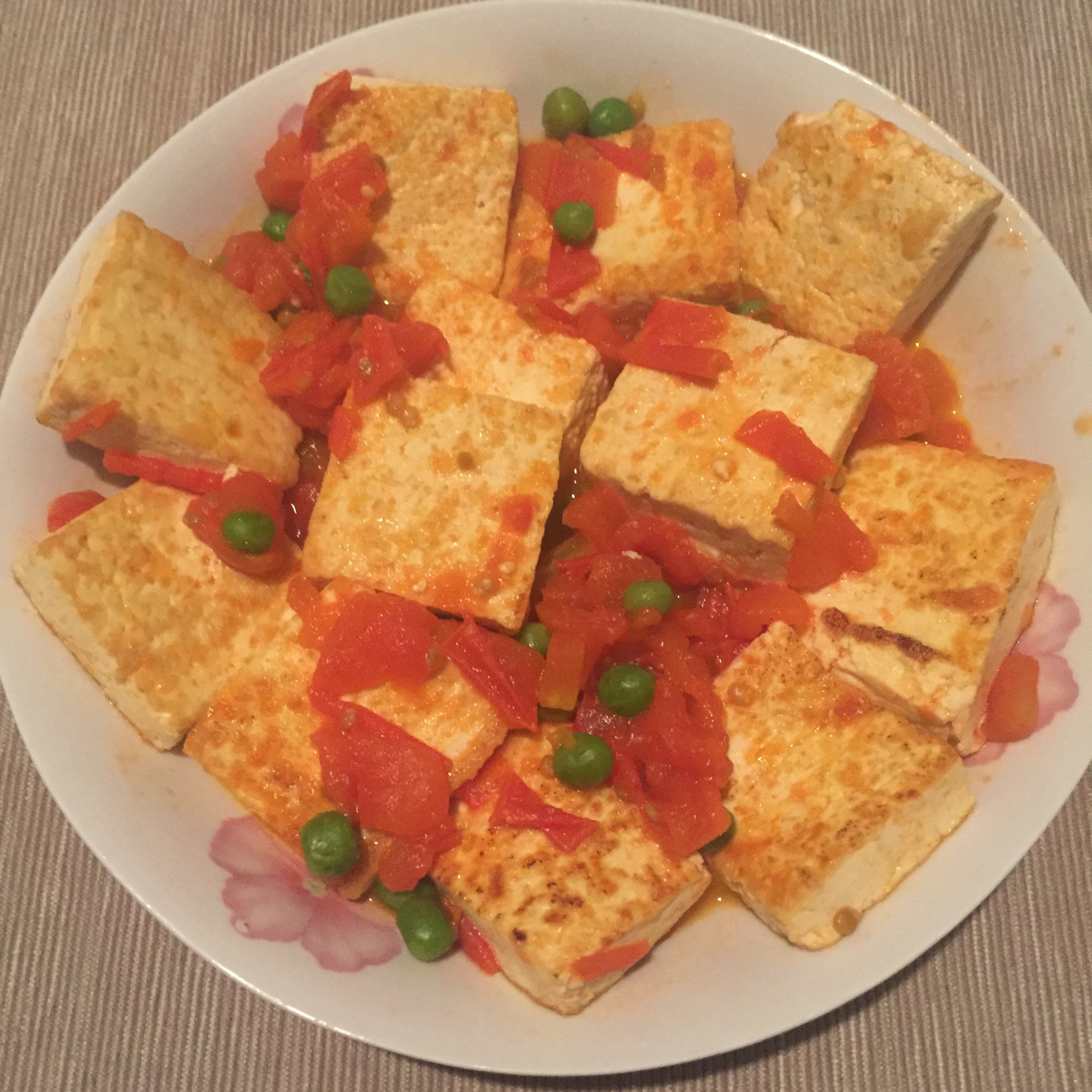 番茄烧老豆腐( Stewed Bean Curd with Tomato)