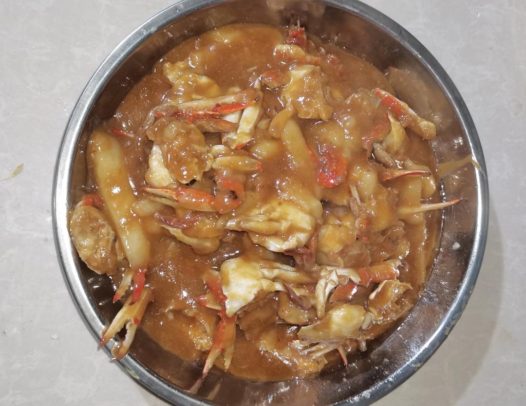 梭子蟹炒年糕～标准的江浙菜