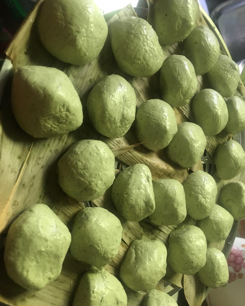 艾叶饼（快手版：小孩吃易消化的粘米粉版本）