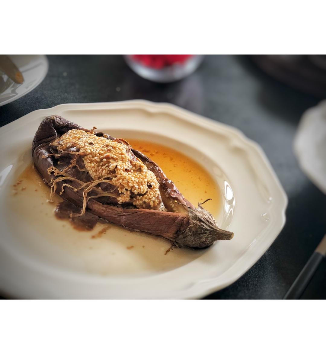 味噌金针菇牛肉烤茄子——星空茄【北鼎烤箱食谱】
