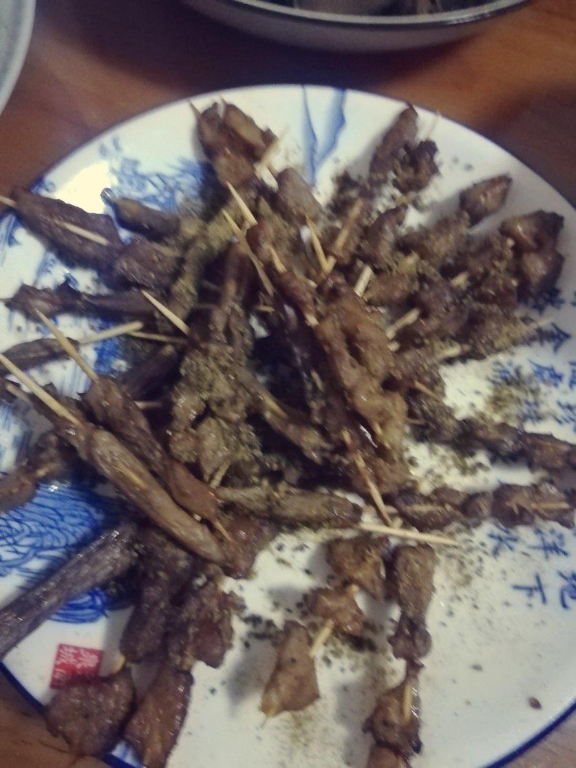 微波炉速成羊肉串