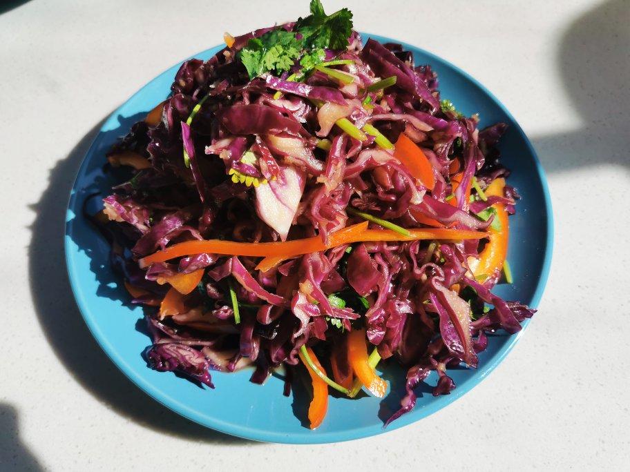🔥清脆爽口的凉拌紫甘蓝，喜欢吃凉菜的朋友一定不要错过哦😄
