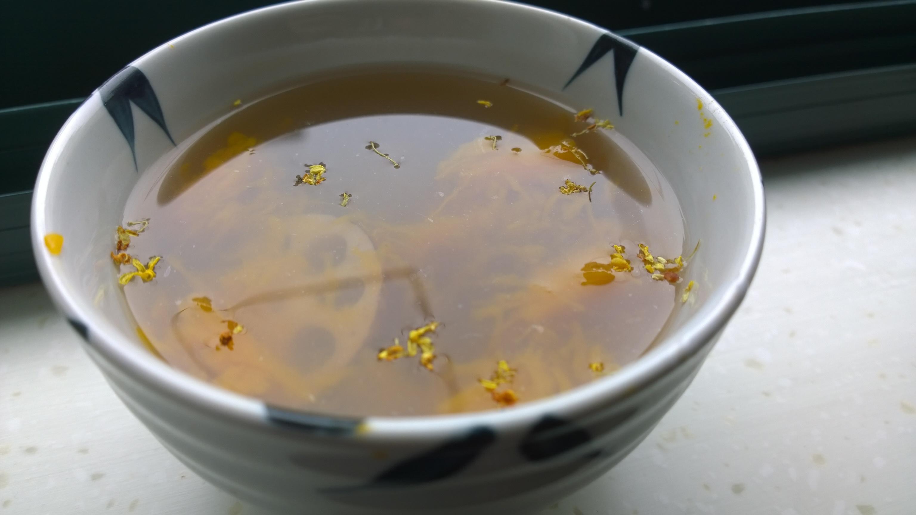南瓜莲藕金桂甜汤的做法