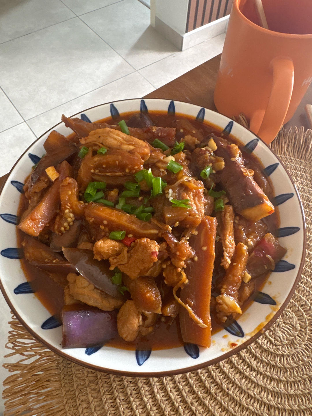 少油版茄子炒肉
