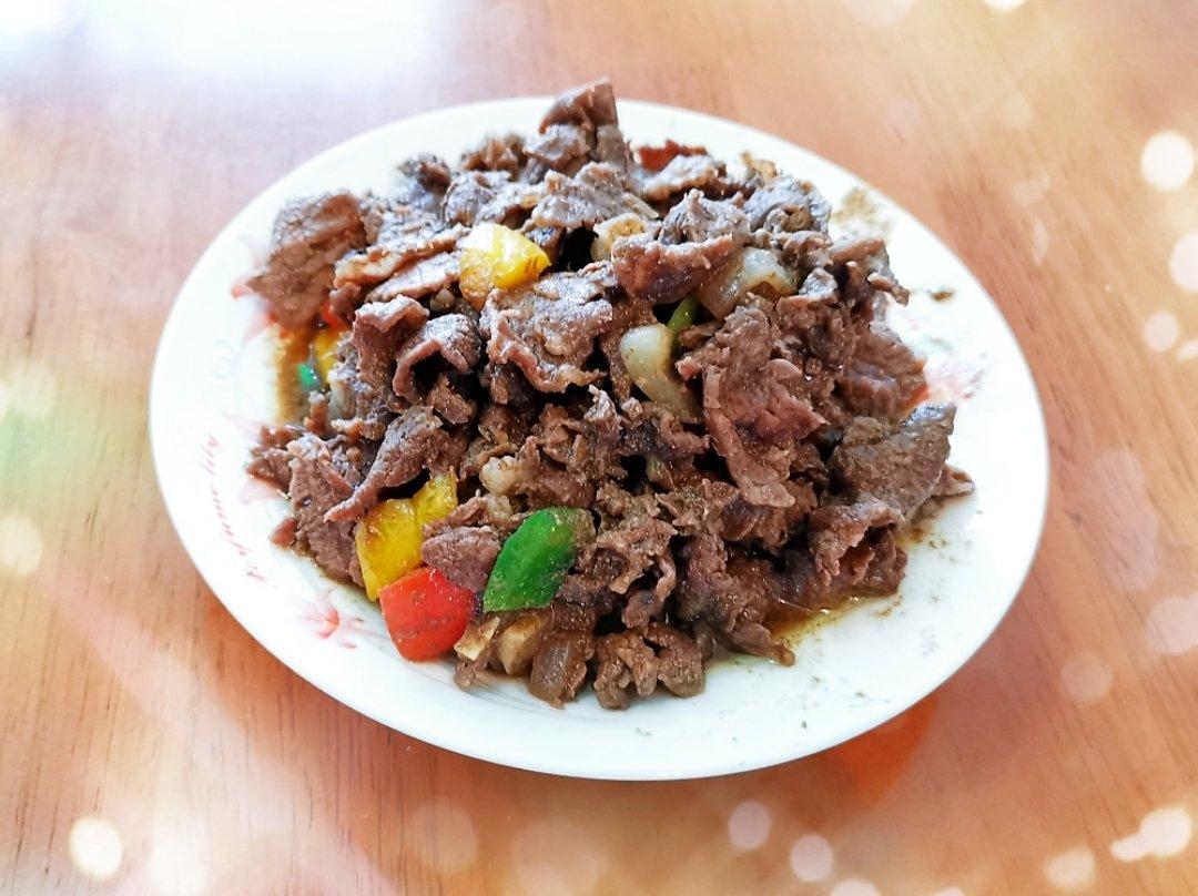 孜然大葱炒牛肉