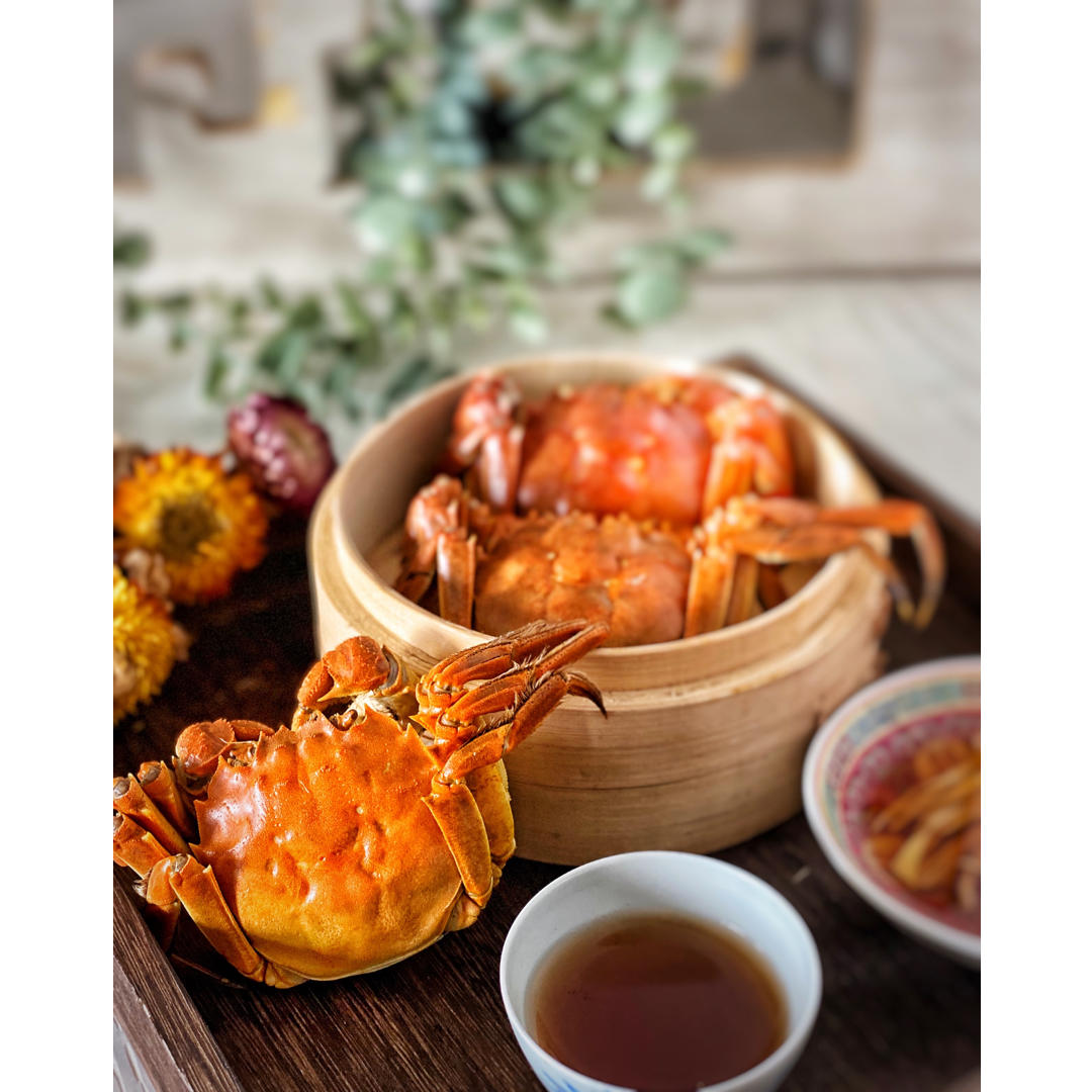 紫苏盐水焗大闸蟹【松下分体式饭煲】