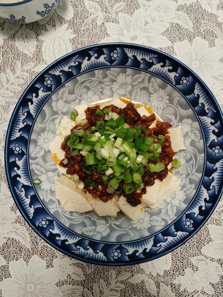 肉沫盖浇豆腐（包括米饭🍚、面条🍜）